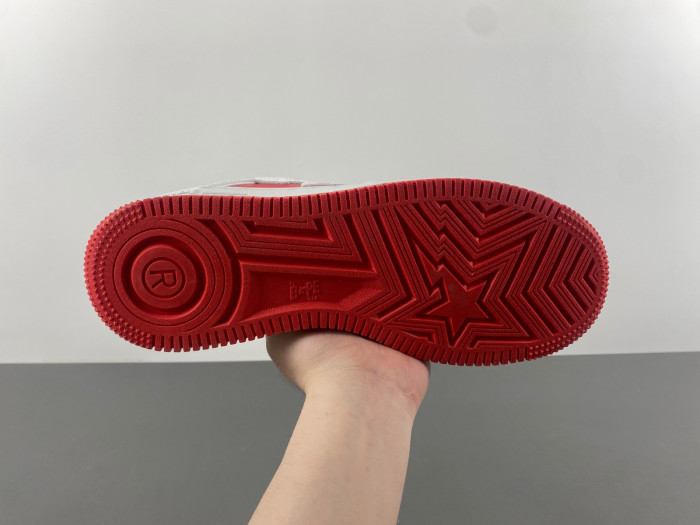 a bathing ape bape sta patent leather white grey