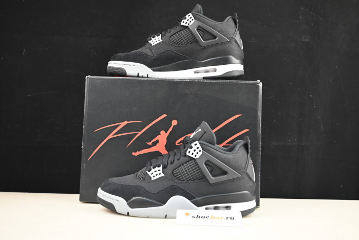 jordan 4 retro "black canvas" dh7138-006
