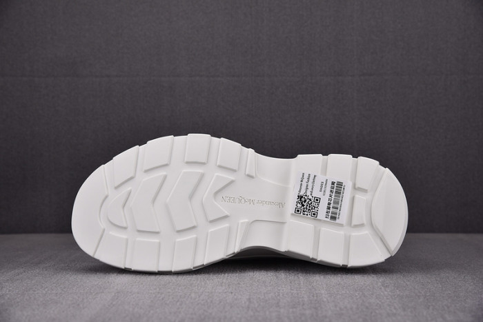 alexander mcqueen tread slick lace up boot white