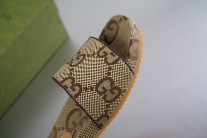 gu*ci maxi gg canvas slide sandal