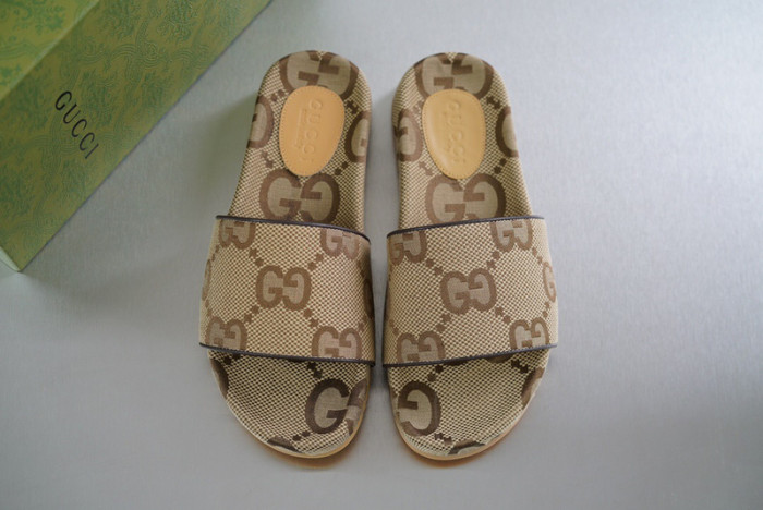 gu*ci maxi gg canvas slide sandal