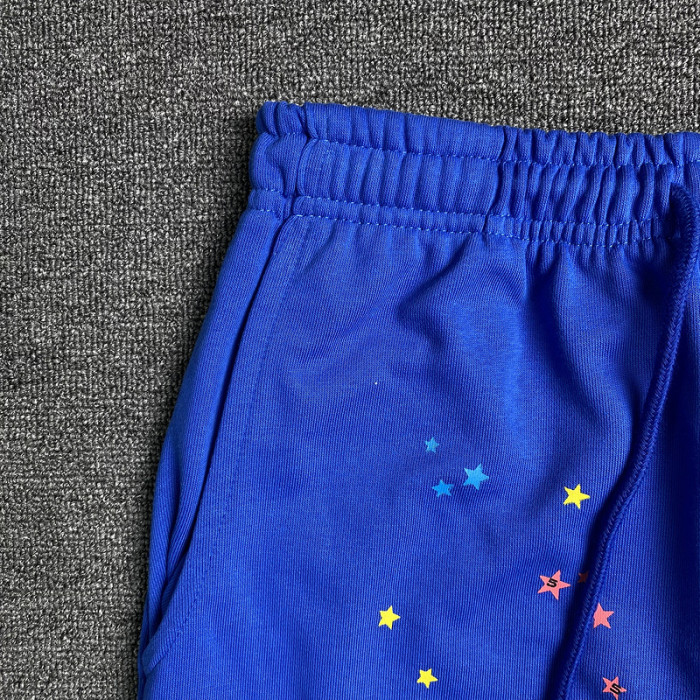 sp5der tc sweatpants blue